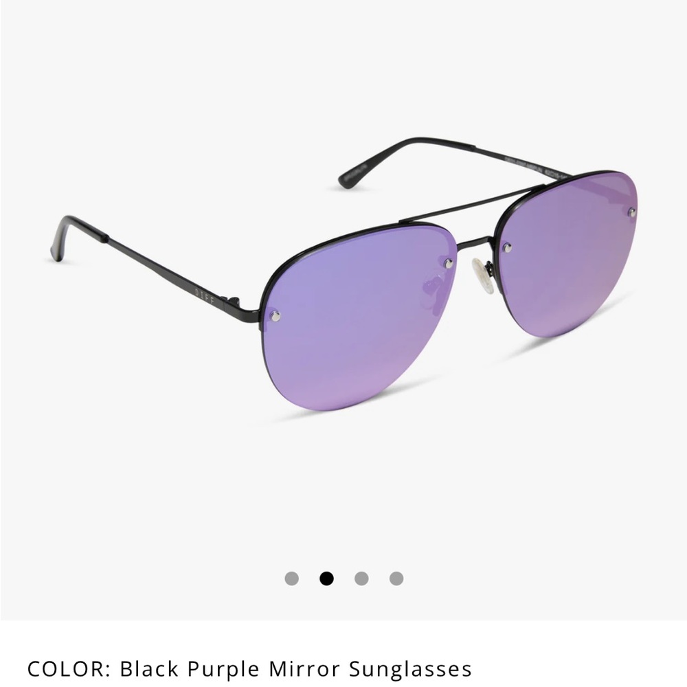 Diff Eyewear Black and Purple Sunglasses